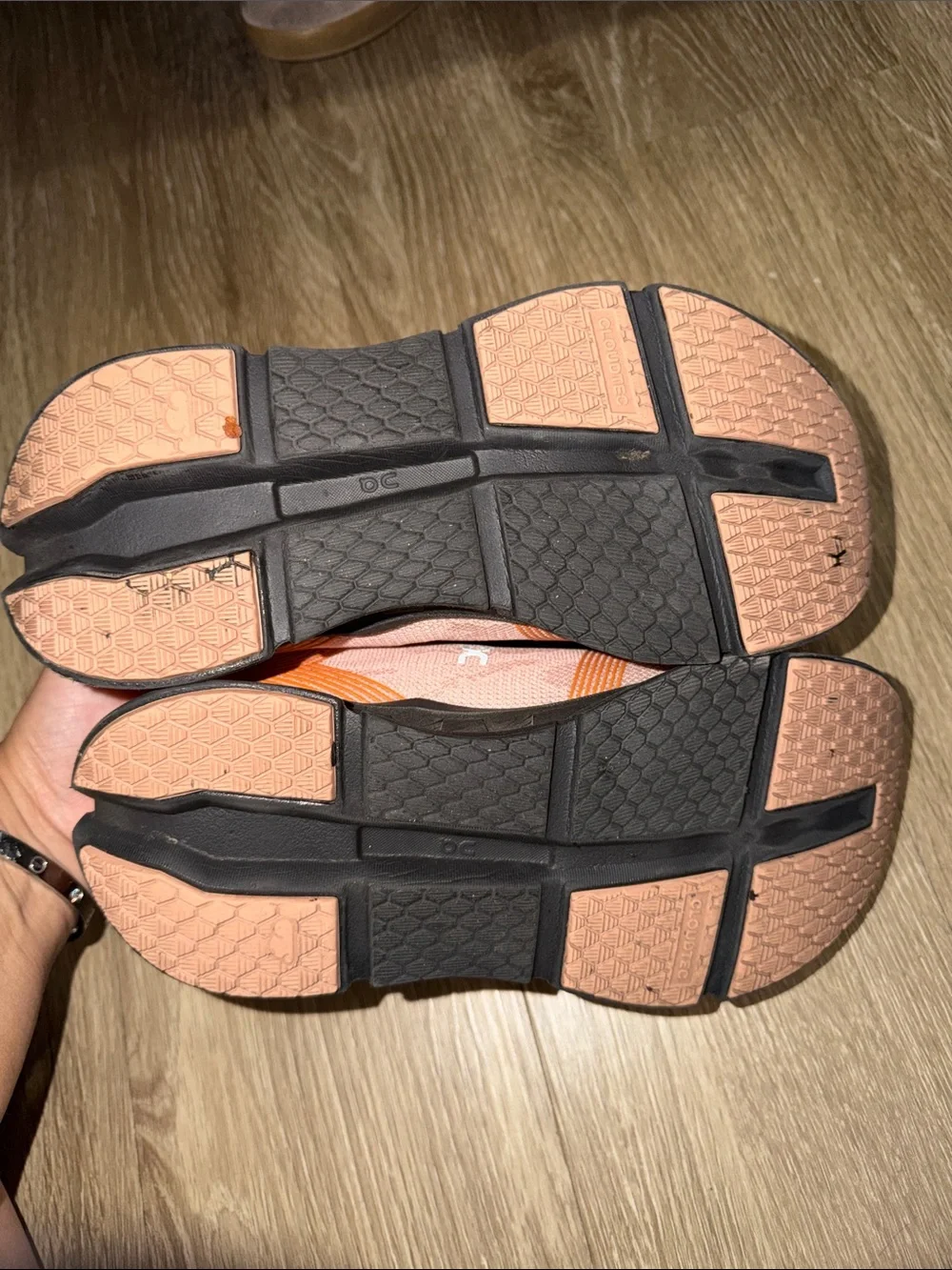 On Running Women's Peach and Orange Lightweight Running Shoes